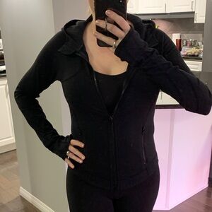 Lululemon Athletica Hoodie Black Zip-Up Jacket